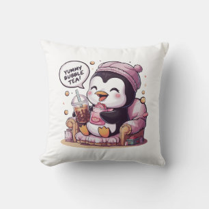 Almofada Pinguim de Cartoon Adorável: Cozy, Kawaii Vibes