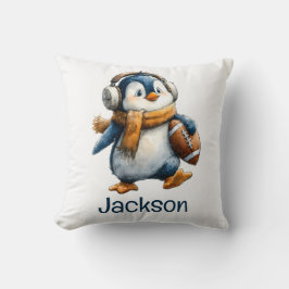 Almofada Pinguim de Futebol de Inverno Personalizado para C
