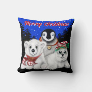 Almofada Pinguim de Natal, filhote de foca polar