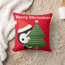 Almofada Pinguim de Natal Fofo Personalizado para Crianças