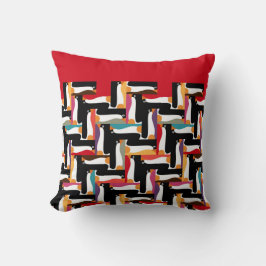 Almofada pinguim herringbone vermelho