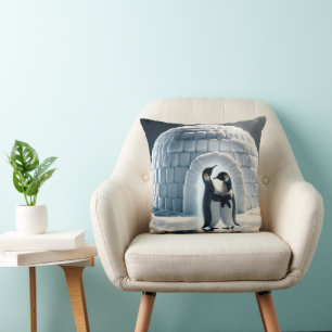 Almofada Pinguins Dançando Lentamente Por Igloo