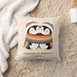 Almofada Pinguins do Orgulho Natalino Aconchegante Personal