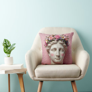 Almofada Pink Ancient Greek Woman Pillow.