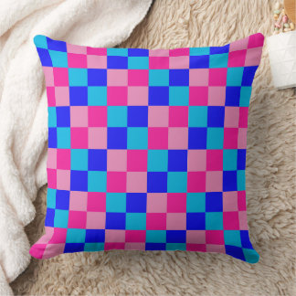 Almofada Pink and Blue Checkered Print