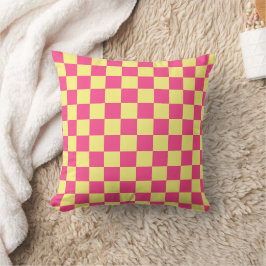 Almofada Pink and Yellow Checkered Print