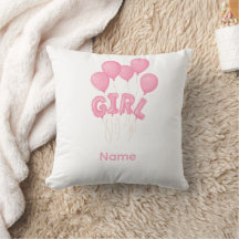 Pink Baby Girl Balloon Celebration - Cute Nursery 