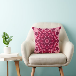 Almofada Pink Boho Chic Throw Pillow