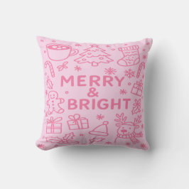 Almofada Pink Christmas Doodle | Cozy Natal
