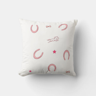 Almofada Pink Equestrian Horseshoe Pattern Pillow