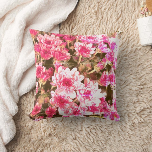 Almofada Pink Floral Bloom Pattern – Soft Botanical Design (Cobertor)