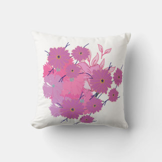 Almofada Pink Flower Couch Pillow