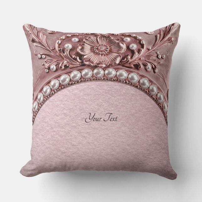 Almofada Pink Flower Throw Pillow (Frente)