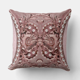 Almofada Pink Flower Throw Pillow