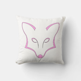Almofada Pink Fox Logo Throw Pillow