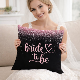 Almofada Pink Glitter Bridal Shower Cushion