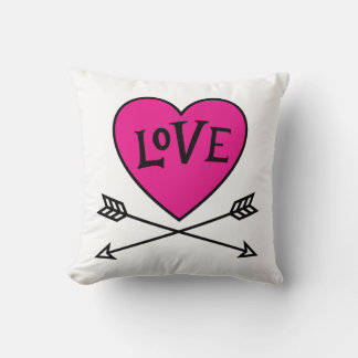 Almofada Pink Heart Cupid's Bows LOVE