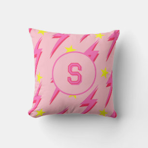 Almofada Pink Lightning Stormy Sky & Thunder Flash Patterno
