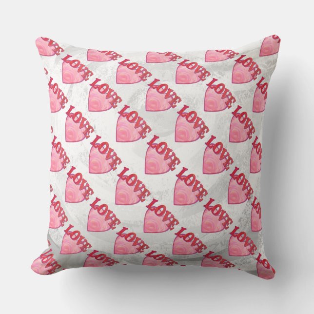 Almofada Pink Love Heart Pattern (Frente)