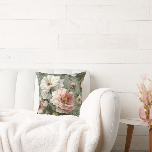 Almofada Pink Peonies Elegant (Sofá)