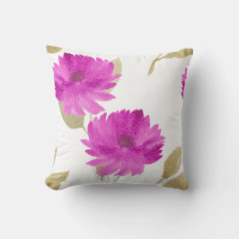 Almofada Pink pretty flowers throw cushion