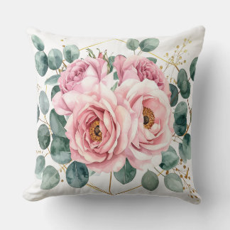 Almofada Pink Rose & Eucalyptus Pillow