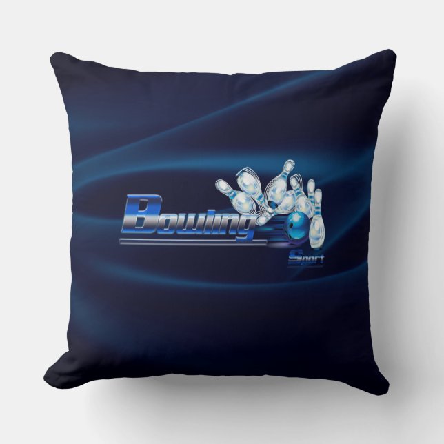Almofada Pinos de boliche e esfera (Frente)