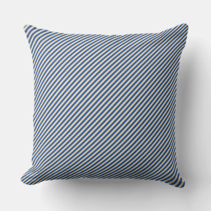 Almofada Pinstripe Diagonal Azul