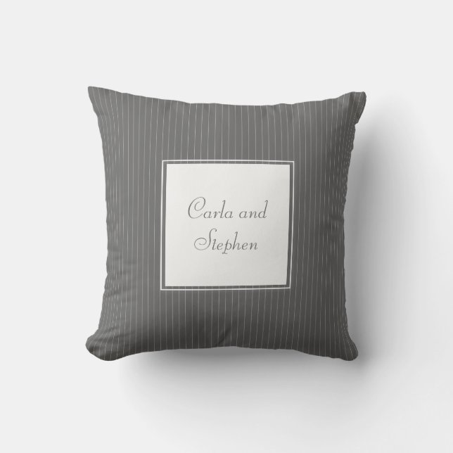 Almofada Pinstripe Monogramas (Frente)