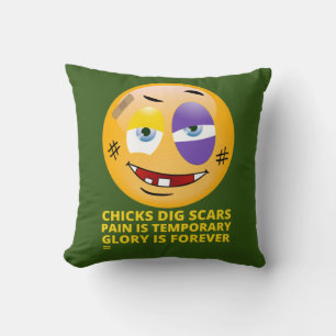 Almofada "PINTINHOS DIG SCARS" engraçado emoji