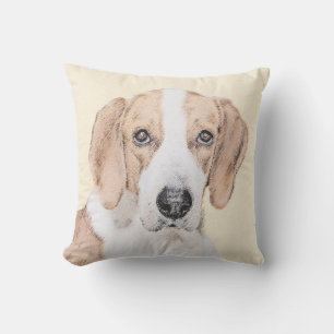 Almofada Pintura Americana de Foxhound - Arte Cachorra Orig