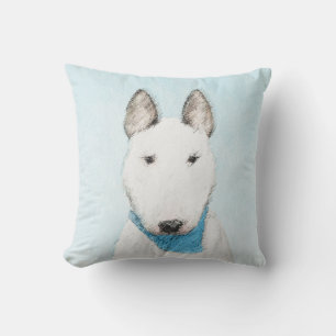 Almofada Pintura Bull Terrier - Arte Cachorro Original Boni