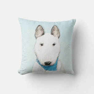 Almofada Pintura Bull Terrier - Arte Cachorro Original Boni