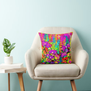 Almofada Pintura Colorida De Flores. Comprar Agora