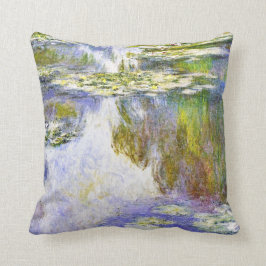 Almofada Pintura das belas artes de Claude Monet dos lírios
