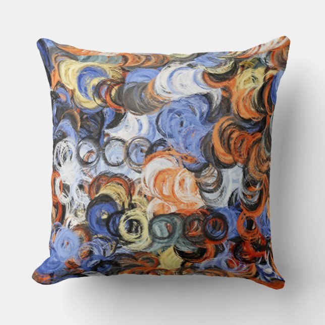 Almofada pintura de abstrato de cores nº 5 (Frente)