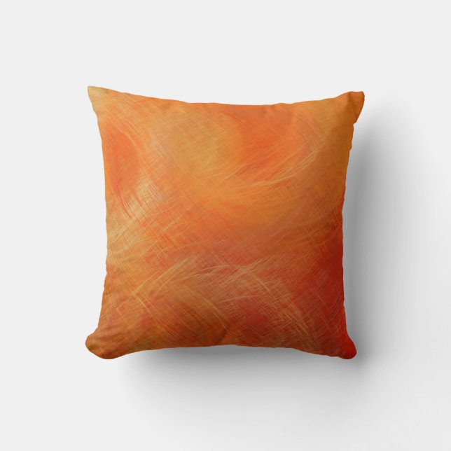 Almofada Pintura de Abstrato Laranja 15 (Frente)