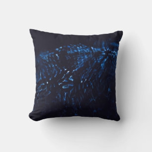 Almofada Pintura de abstrato preto e azul