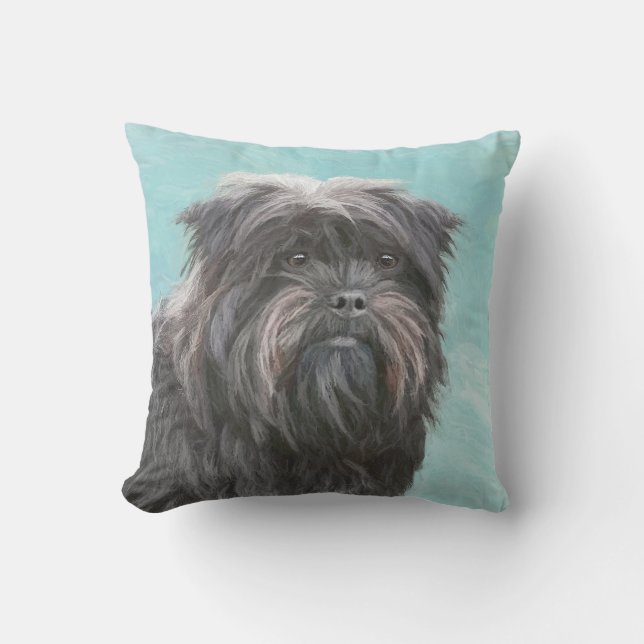 Almofada Pintura de Affenpinscher - Arte de Cachorro Origin (Frente)