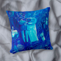 Pintura de Arte Contemporânea Casamento Azul