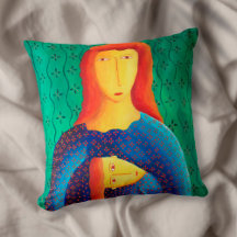 Pintura de Arte Contemporânea Mãe e Filha