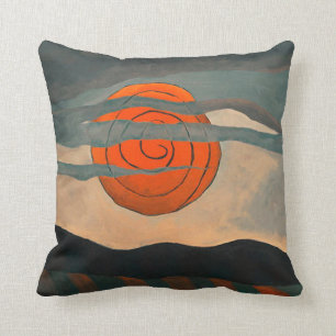 Almofada Pintura de Arthur Dove, Sol Vermelho,