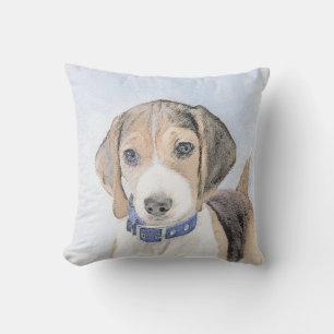 Almofada Pintura de Beagle - Arte de Cão Original Bonita