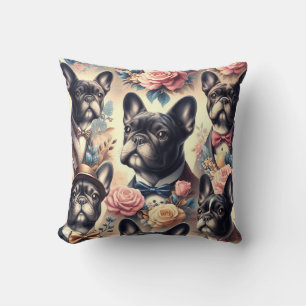 Almofada Pintura de Buldogue Francês Cute Vintage