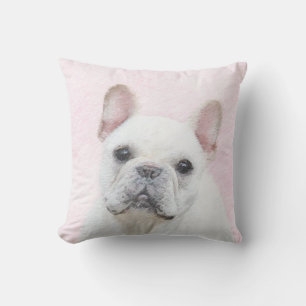 Almofada Pintura de Bulldog Francês (Creme/Branco) - Arte C