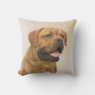 Almofada Pintura de Cachorro de Bordéus - Arte Cachorra Ori