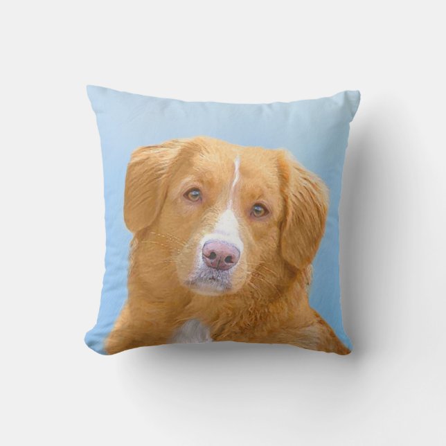 Almofada Pintura de Cachorro de Retriever com Tolerância a  (Frente)