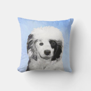 Almofada Pintura de Cachorro Português - Arte Original de C