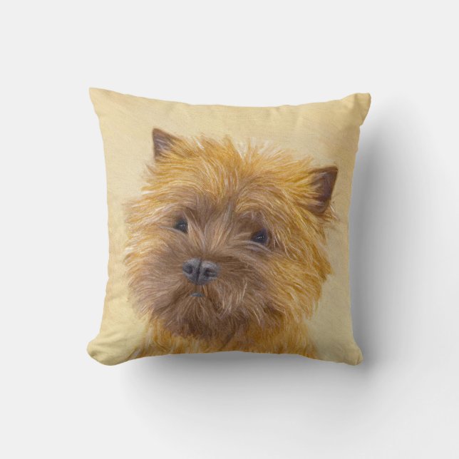 Almofada Pintura de Cairn Terrier - Arte de Cachorro Origin (Frente)