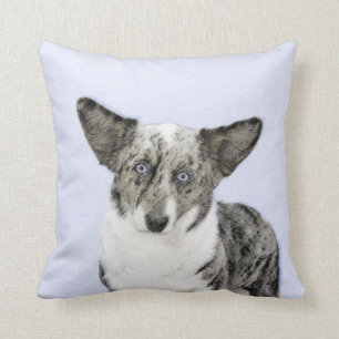 Almofada Pintura de Cardigan Welsh Corgi - Arte Original pa